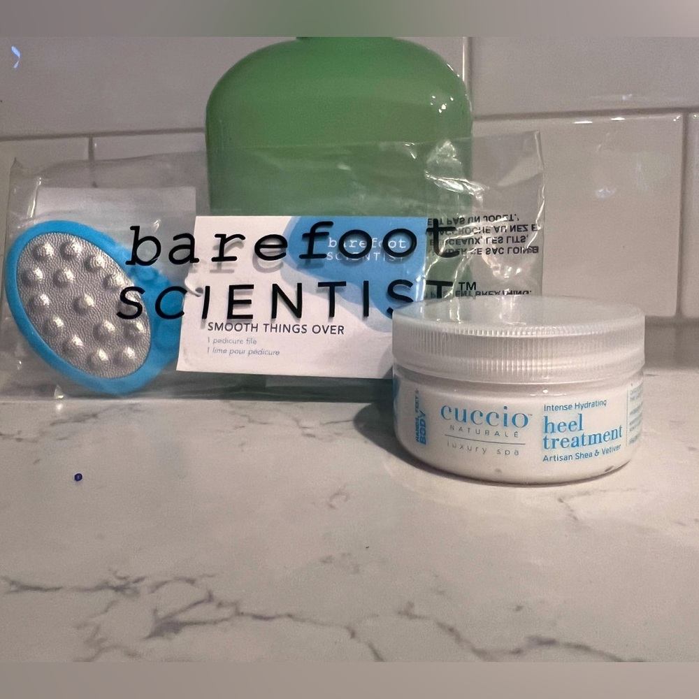 Cuccio Heel Treatment Cream and Pedicure Pumice Stone- all NIB